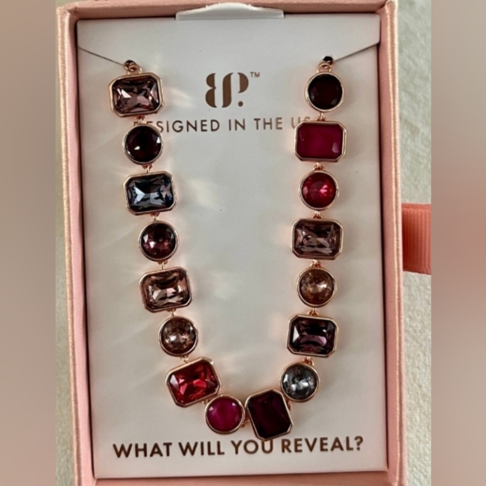 SOLD Bomb Party Holiday Jewel Candy Bracelet, Moonlit Merlot On Rose Gold